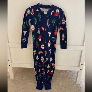 Hanna Andersson Christmas Zip Romper, 3T